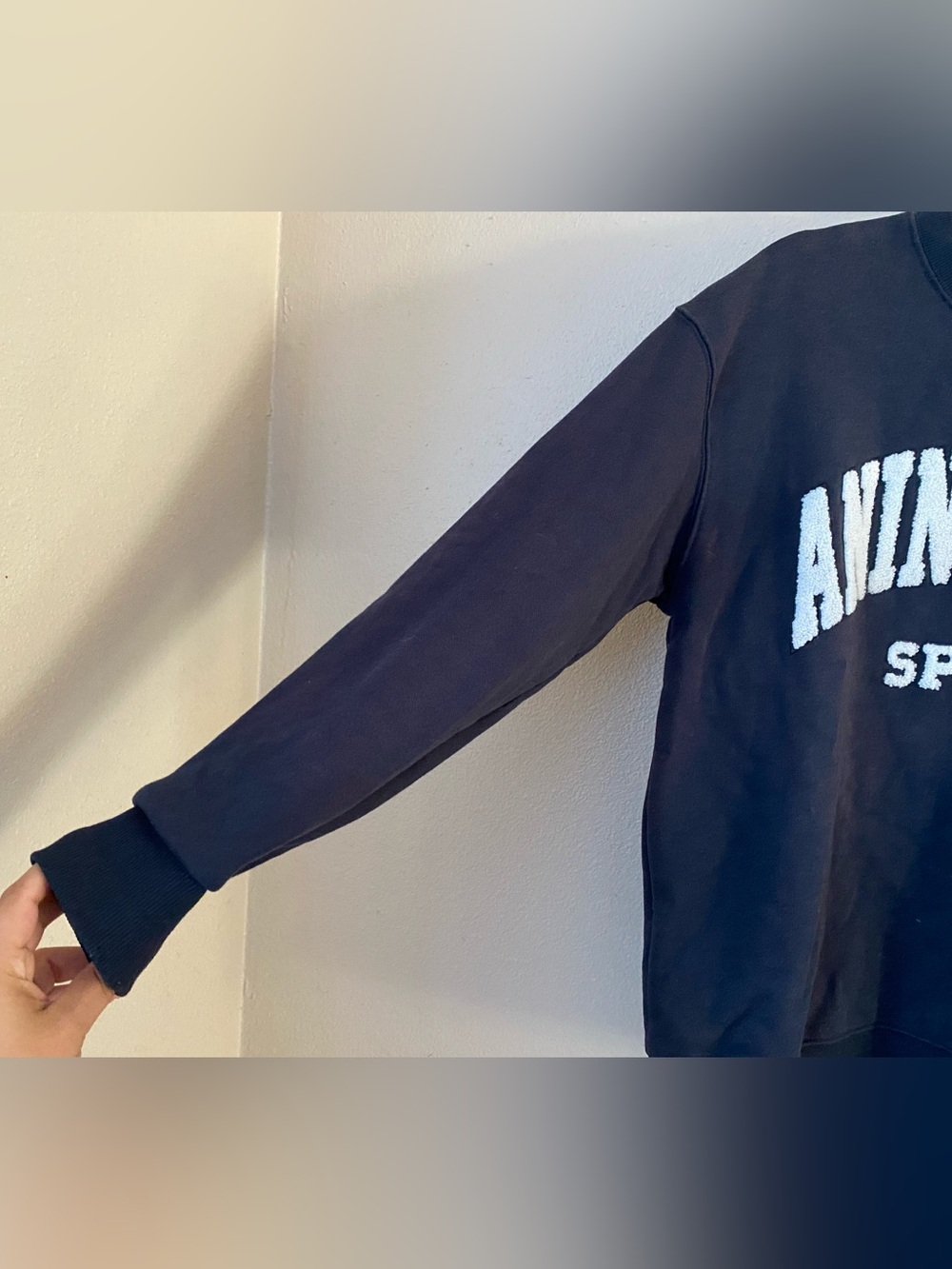 Anine Bing Sport Size Small Tyler Sweatshirt in Pacific Blue Comfy Lounge - Picture 4 of 10